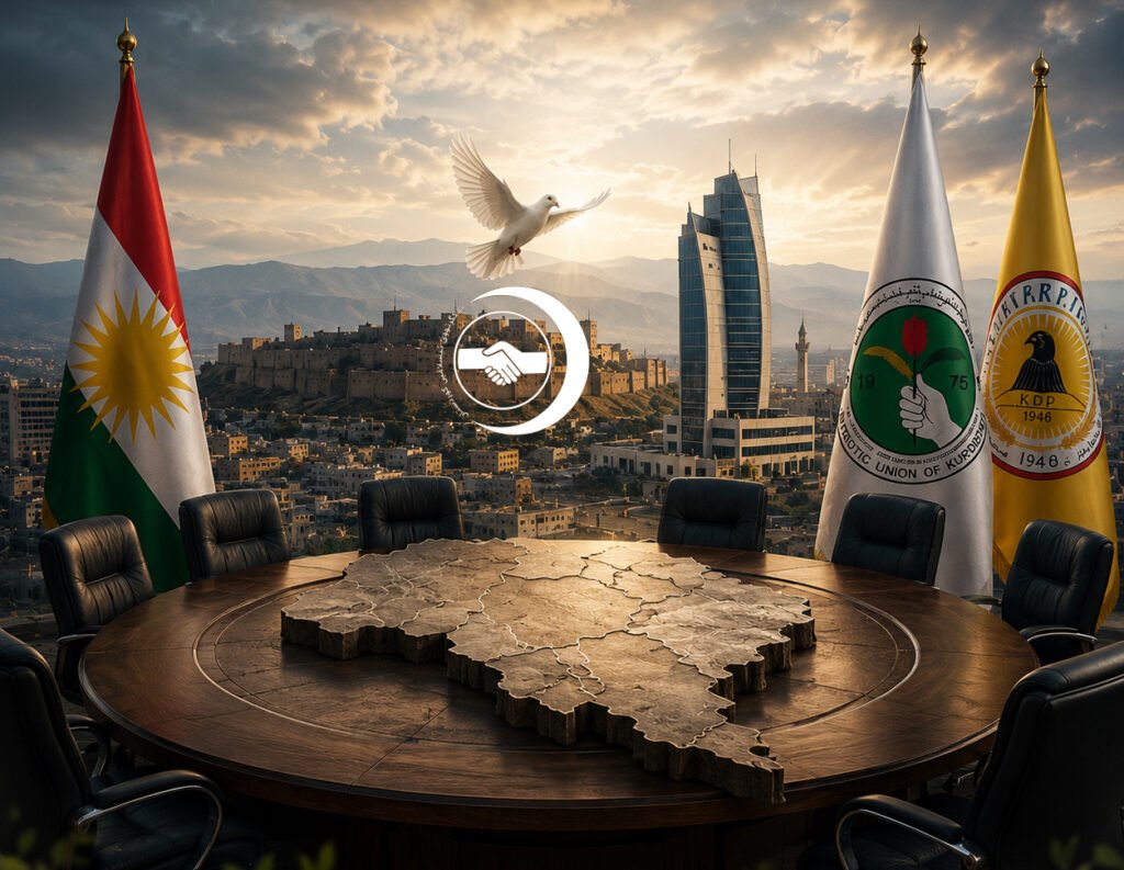 تحليل سياسي لأبعاد مبادرة الاتحاد الإسلامي الكردستاني في ظل تصاعد الأزمة السياسية داخل إقليم كردستان العراق وتأثير الانقسام على العلاقة مع بغداد ومستقبل الإقليم.