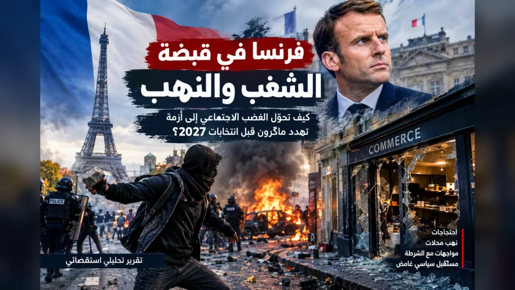 أعمال شغب ونهب متاجر واشتباكات مع الشرطة في فرنسا وسط أزمة اجتماعية وسياسية.