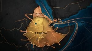 ​خريطة إثيوبيا وإريتريا والبحر الأحمر وميناء عصب في ظل تصاعد التوتر بين البلدين
